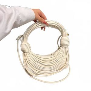 NEW BIDA string purse in white